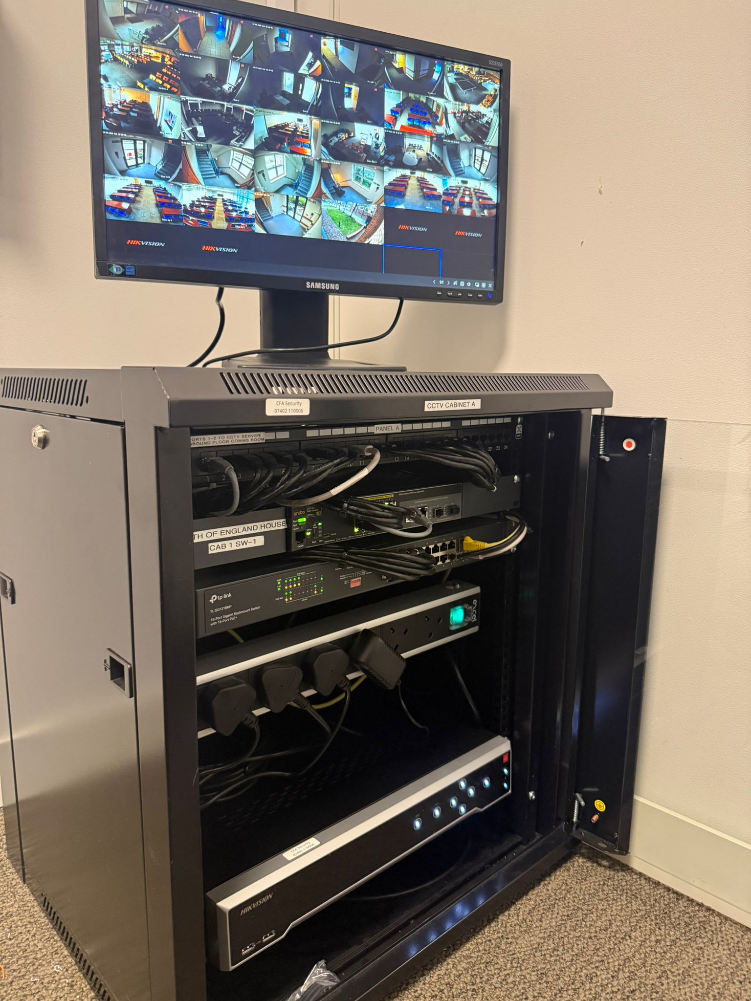 CCTV & cabinet installation